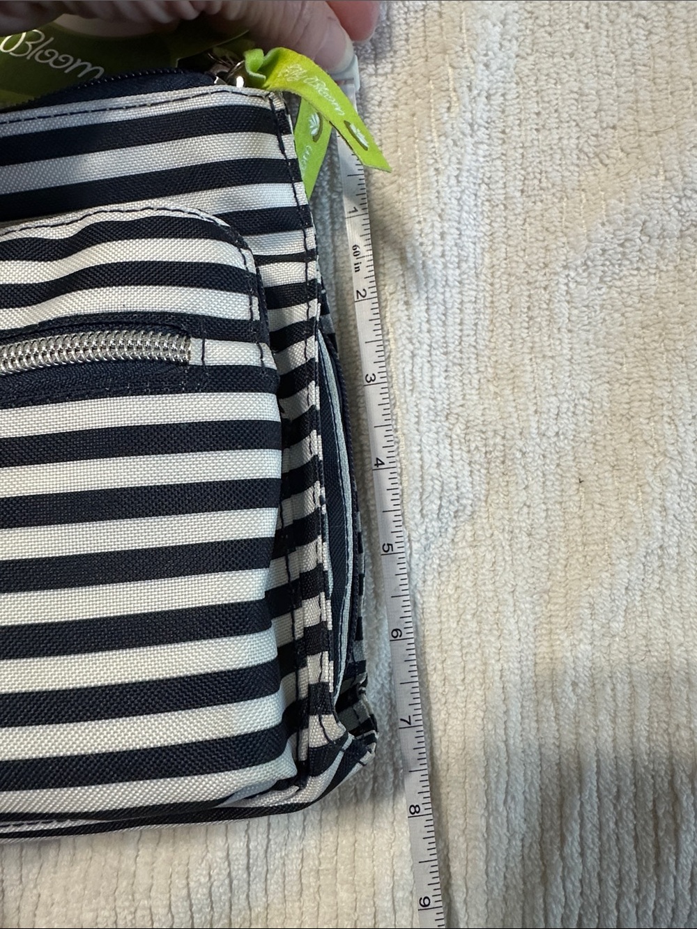 Lily Bloom Black & White Striped Crossbody with Lime Accents - Picture 3 of 6